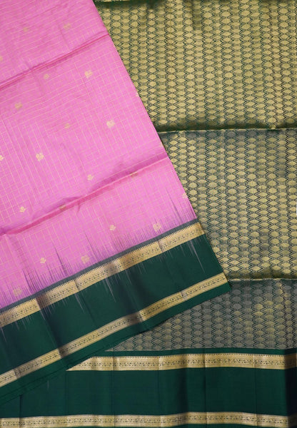 Pure Kanchipuram Silk Saree - Peach Pink