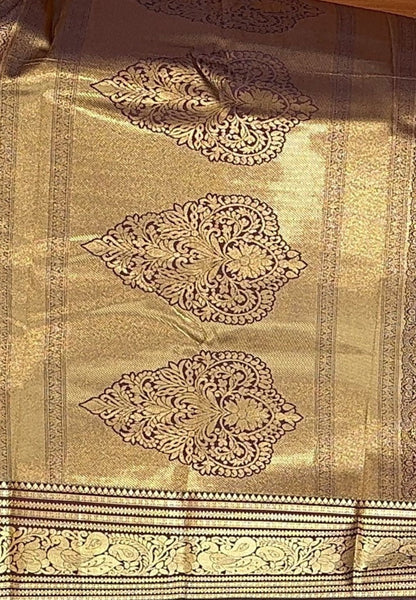 Budget Kanchipuram Silk Saree-Maroon