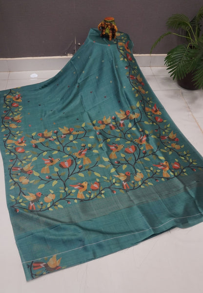 Premium Silk Saree-Blue