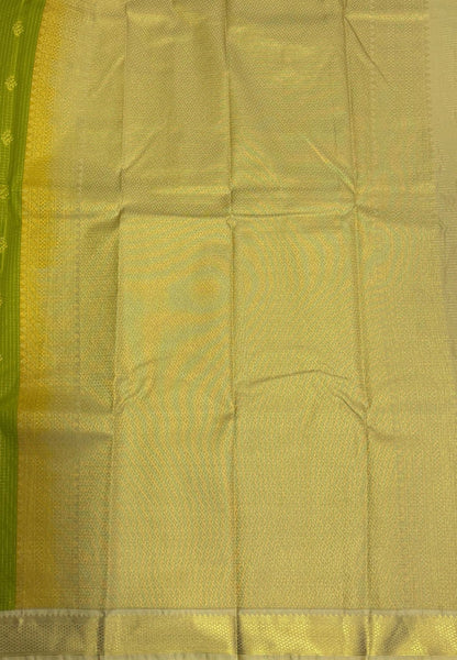 Budget Kanchipuram Saree-Light Green with Contrast Border