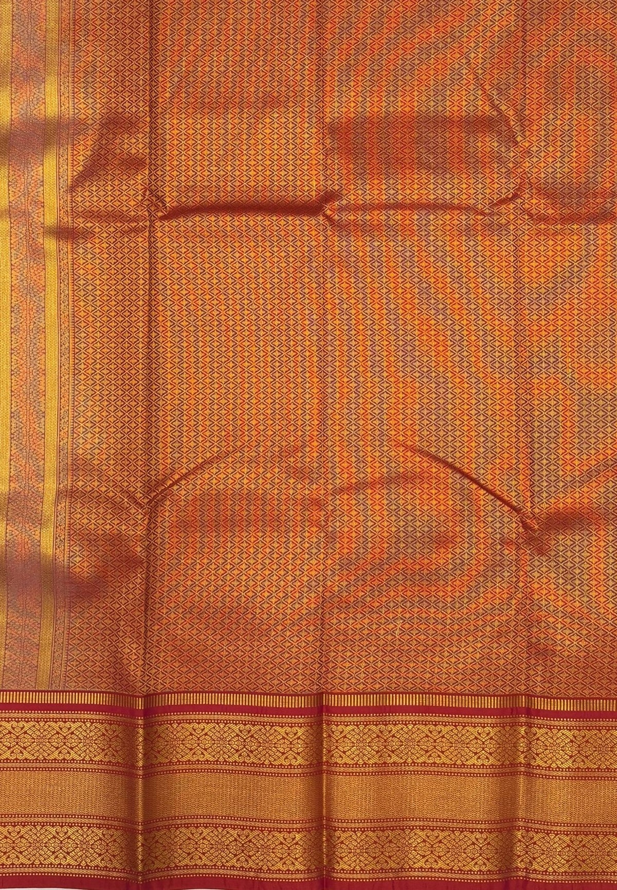 Budget Kanchipuram Saree-Metalic Green