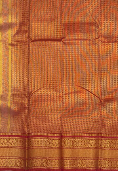 Budget Kanchipuram Saree-Metalic Green