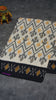 Pochampally Cotton double Ikkat Saree White - Grey thumbnail