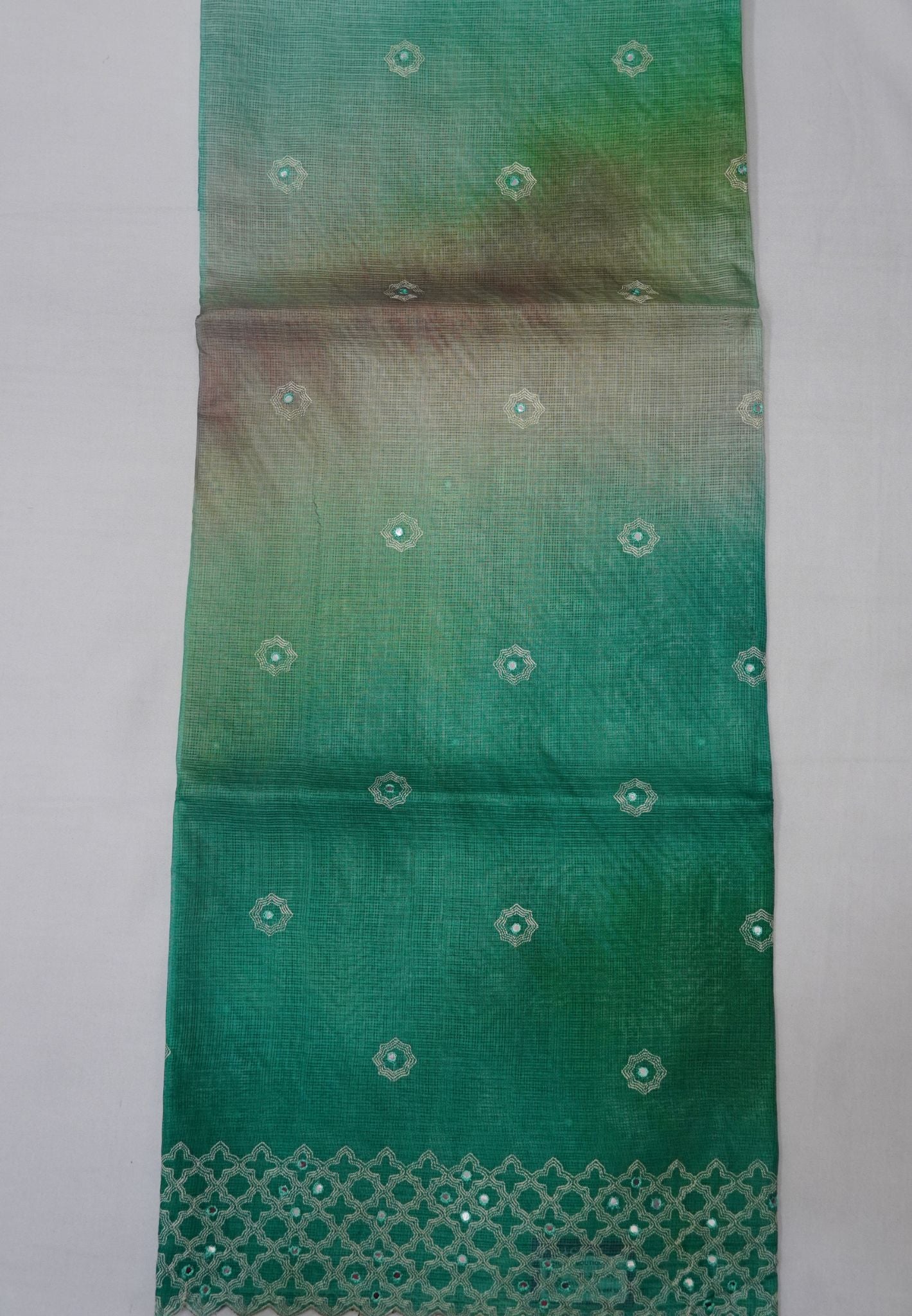 Kota Saree-Green with Mirror Work