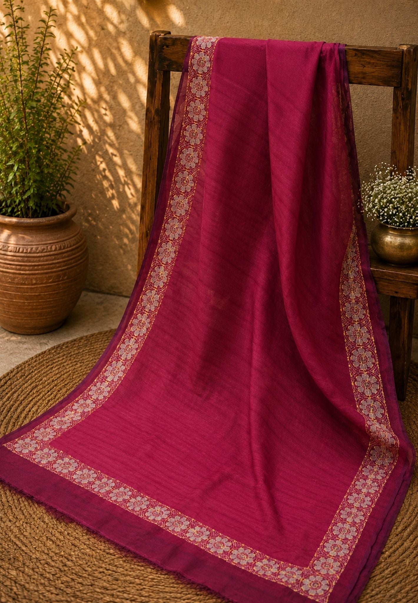 Pure Tussar Saree- Red
