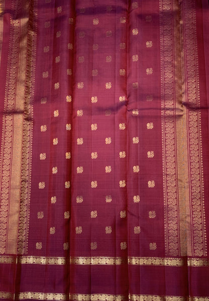 Pure Silk Saree – Mango Yellow with Maroon Border