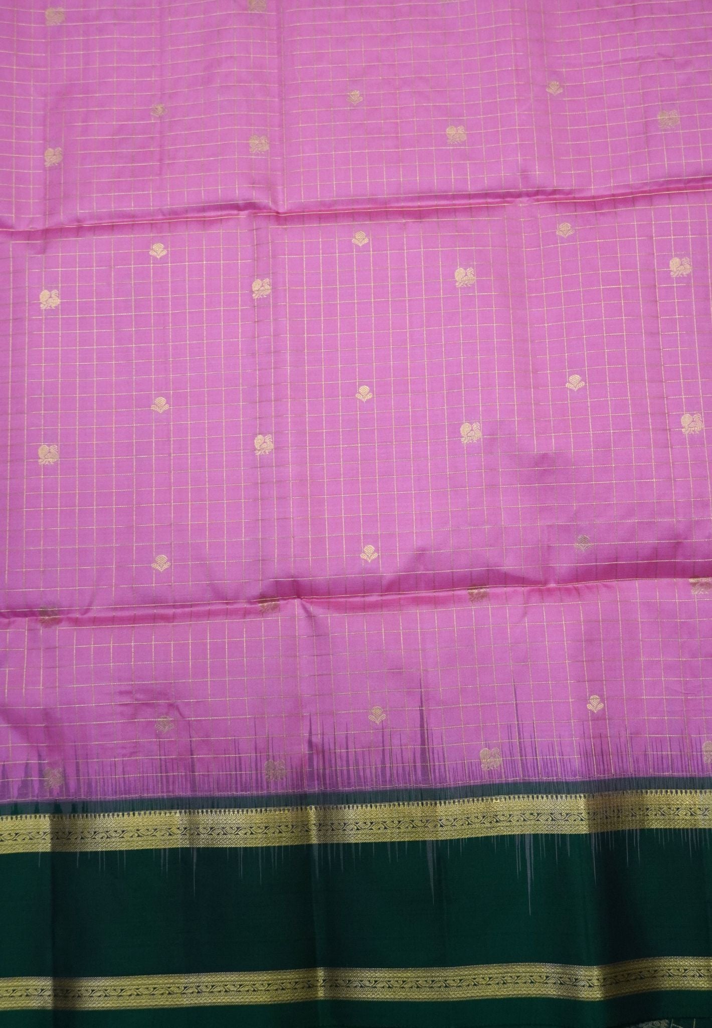Pure Kanchipuram Silk Saree - Peach Pink