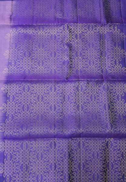 Soft Silk Saree with Kolam Weave - Lavender