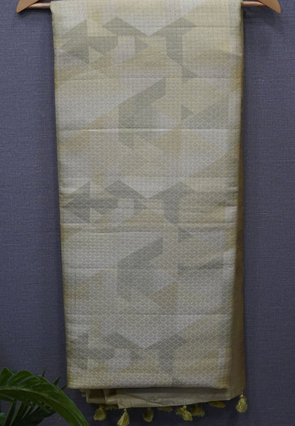 Soft Tussar Saree - Baby Green Tring