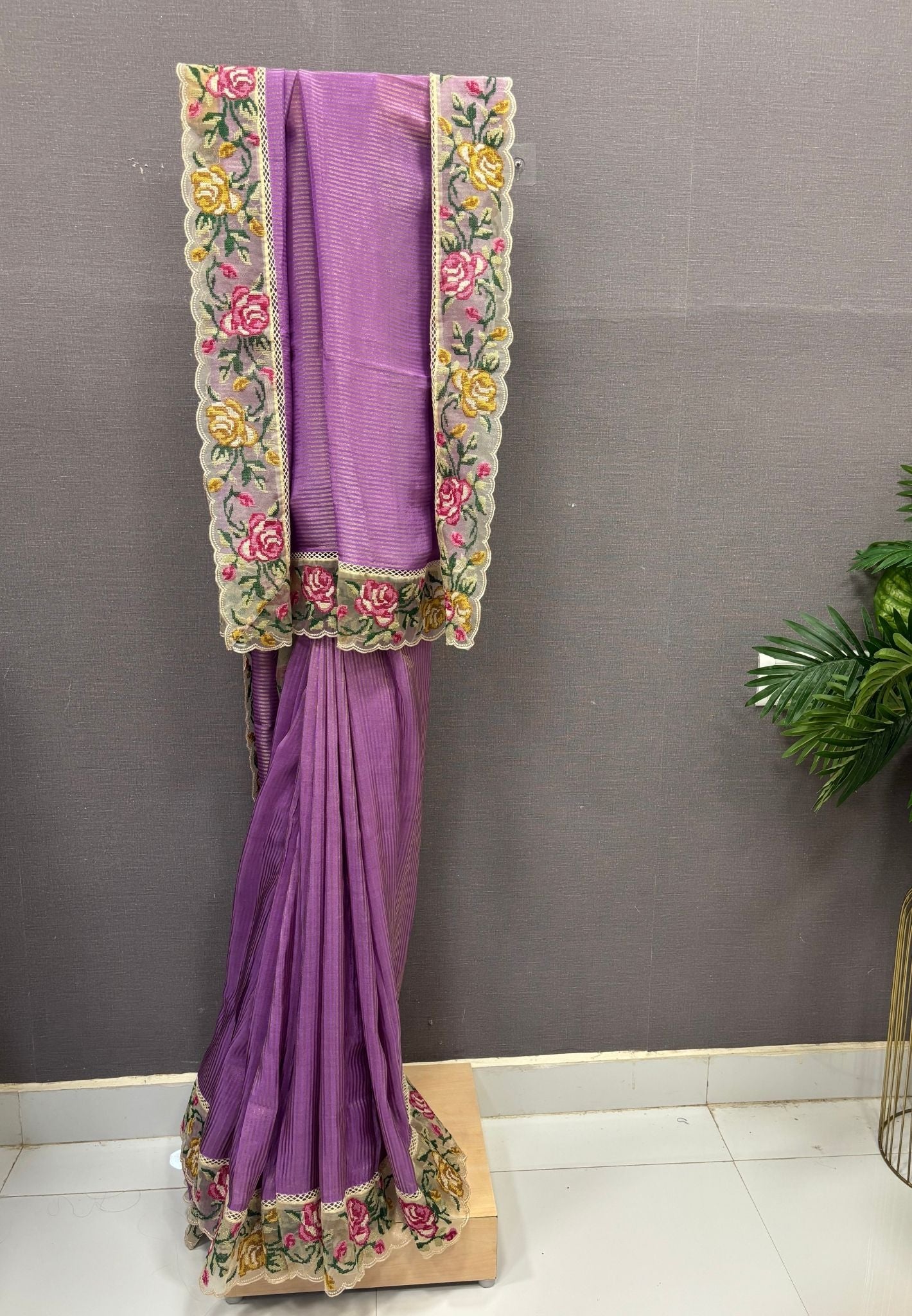 Designer Saree-Purple