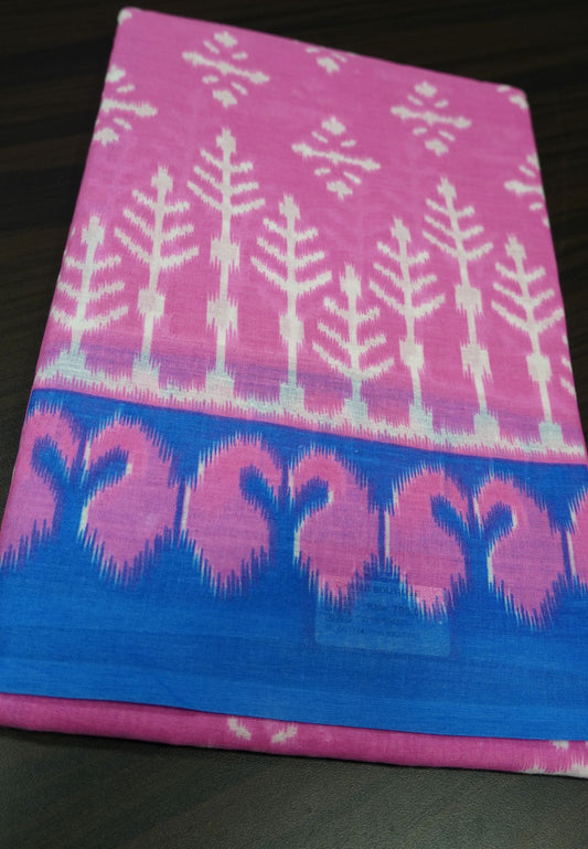 Cotton Saree - Pink