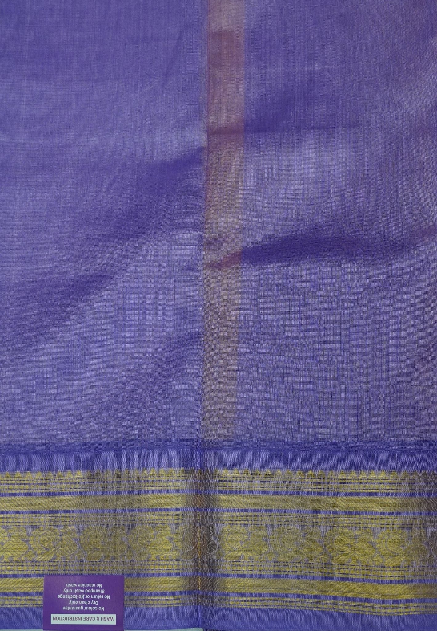 Pure Silk Cotton Saree-Yellow in Golden Zari Checks with Contrast Border