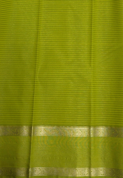 Budget Kanchipuram Saree-OffWhite with Contrast Border
