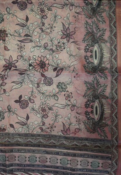 Tissue Kota Saree-Pink