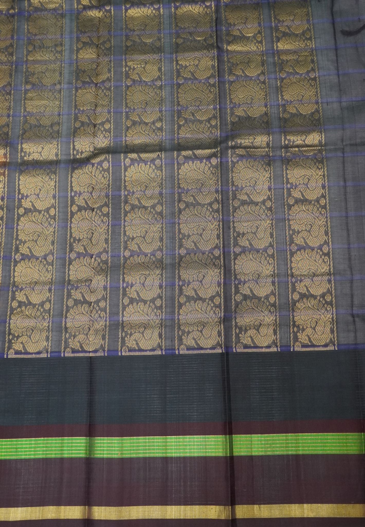 Pure Silk Cotton Saree-Orange