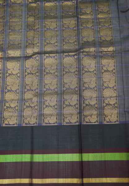 Pure Silk Cotton Saree-Orange