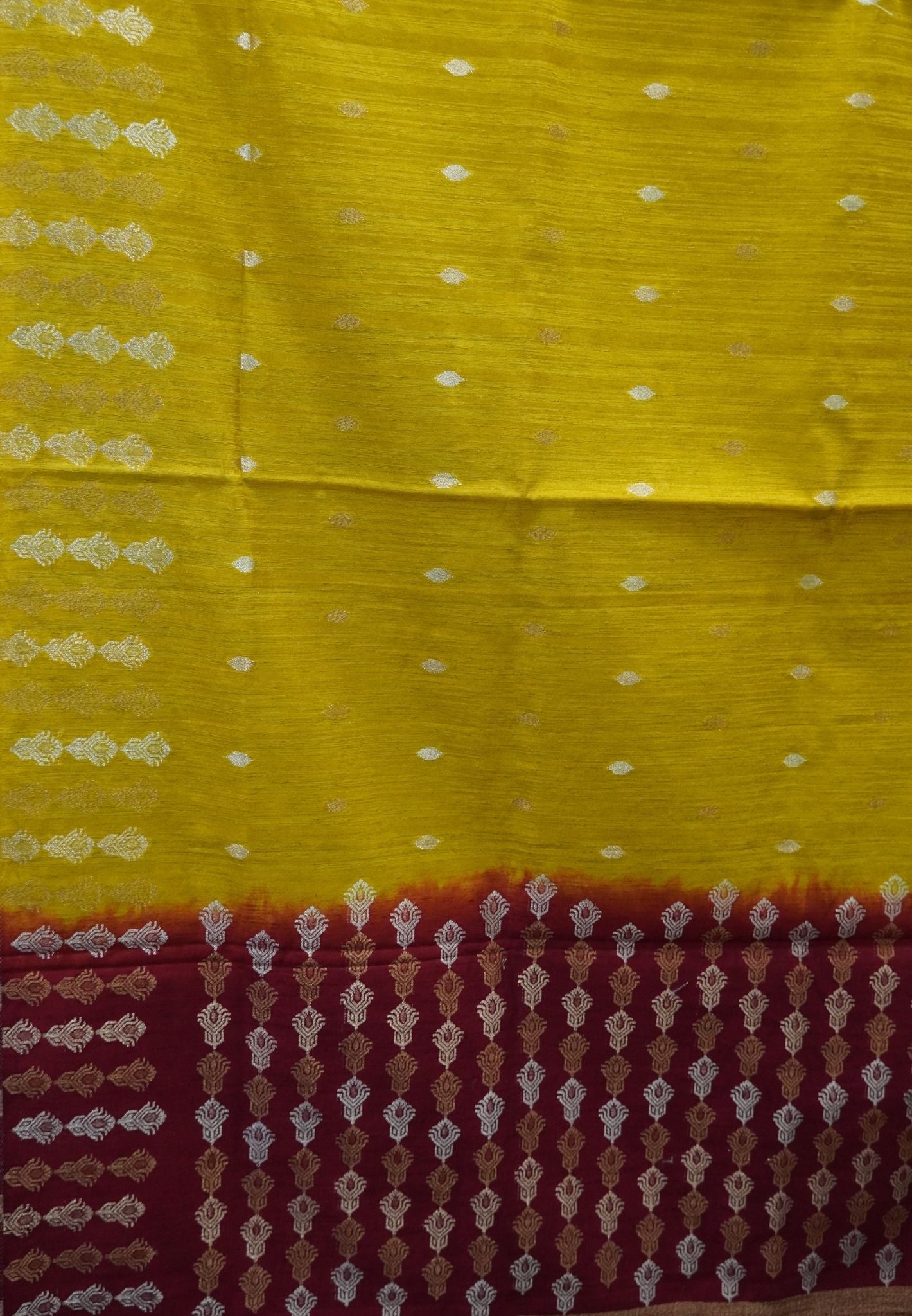 Semi  Tussar Saree - Mehndi Green