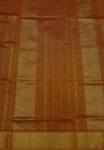 Pure Silk Cotton Saree-Manthulir Green-Turmeric Yellow Zari Emboss With Contrast Border