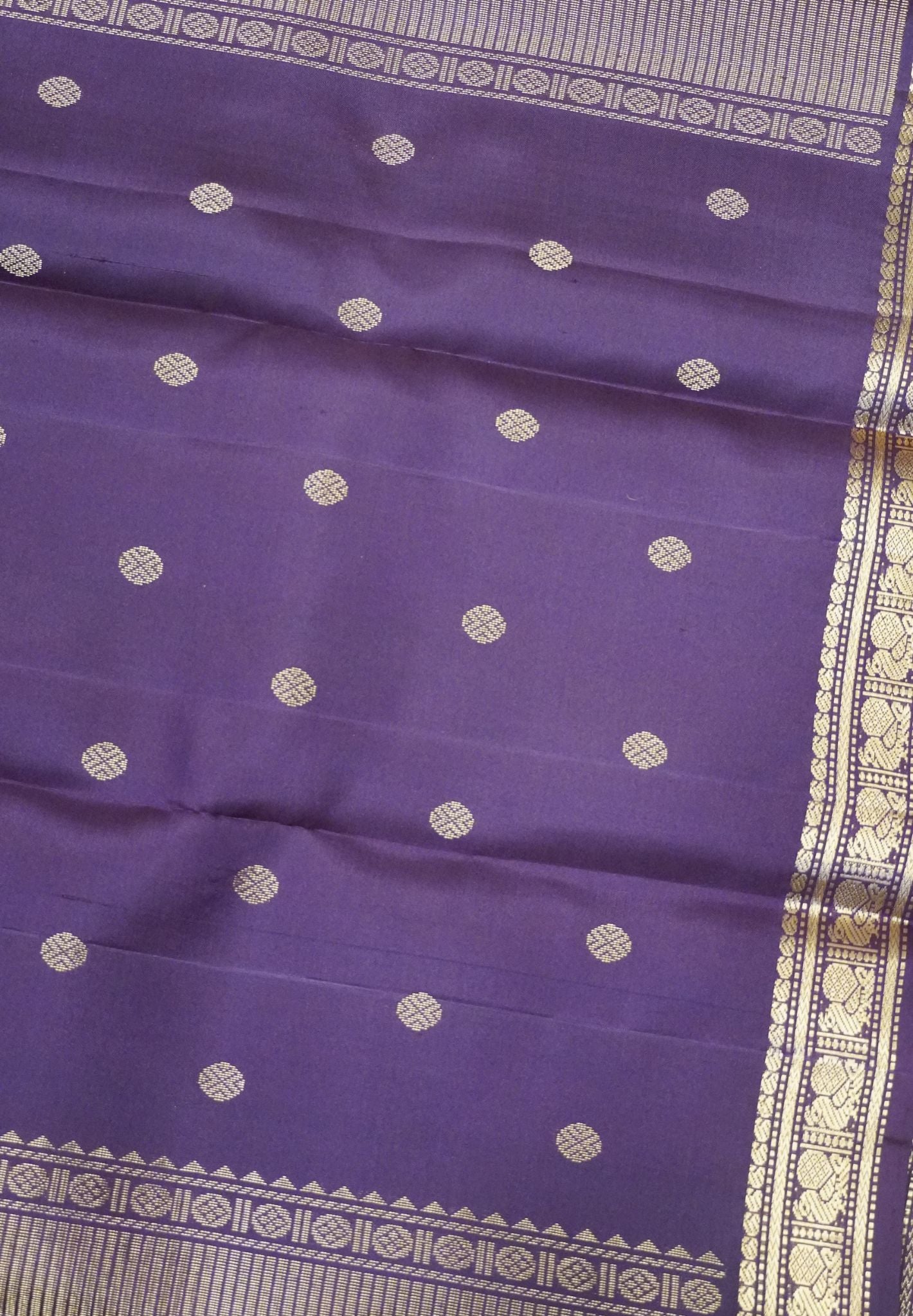 Pure Kanchipuram Silk Saree - Rust Orange with Small Border