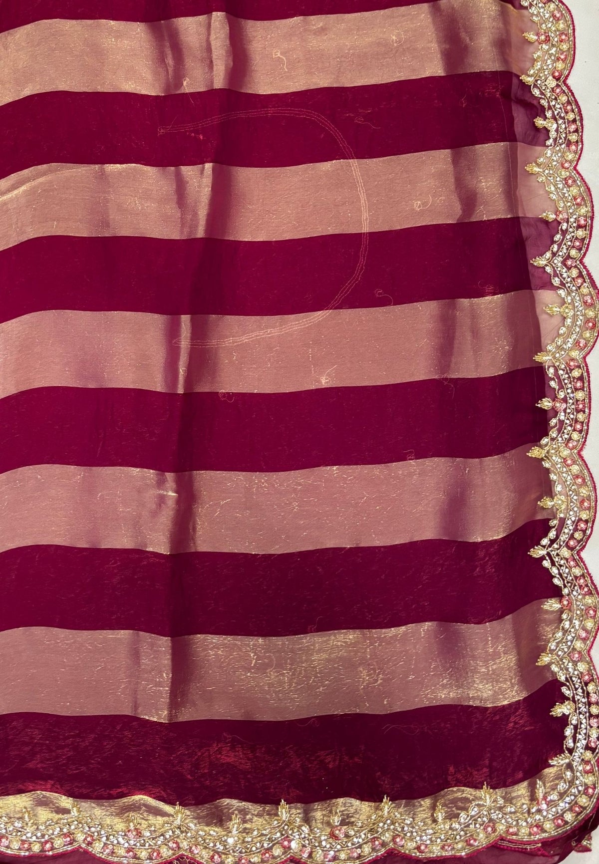 Designer Saree-Wine