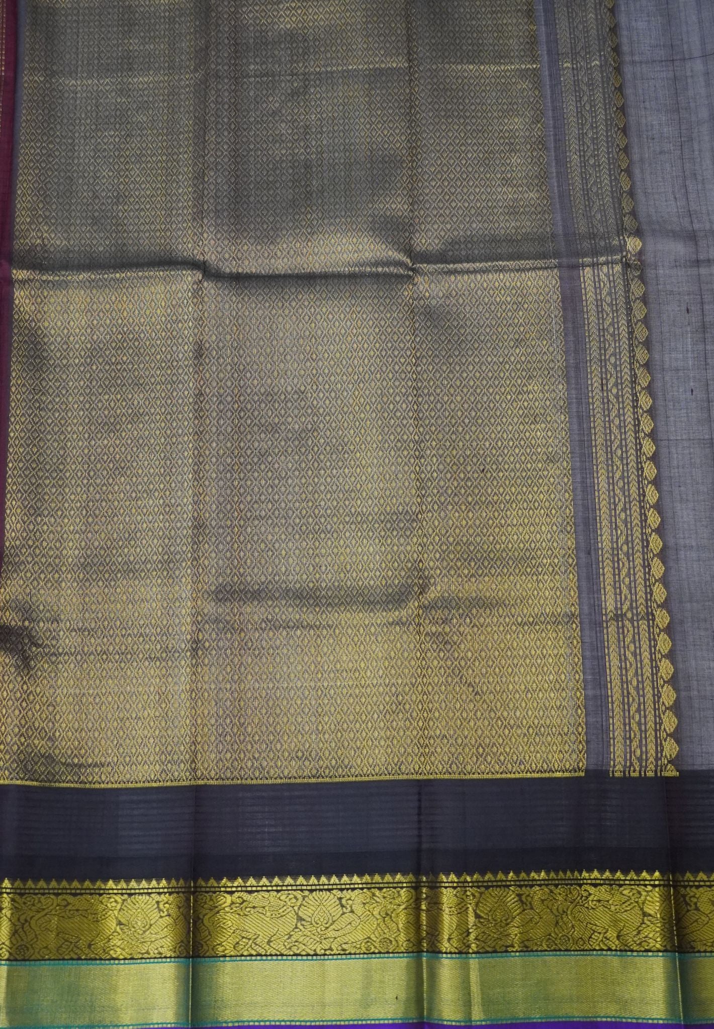 Pure Silk Cotton Saree –Mittai Pink With Vintage Floral Weave Border