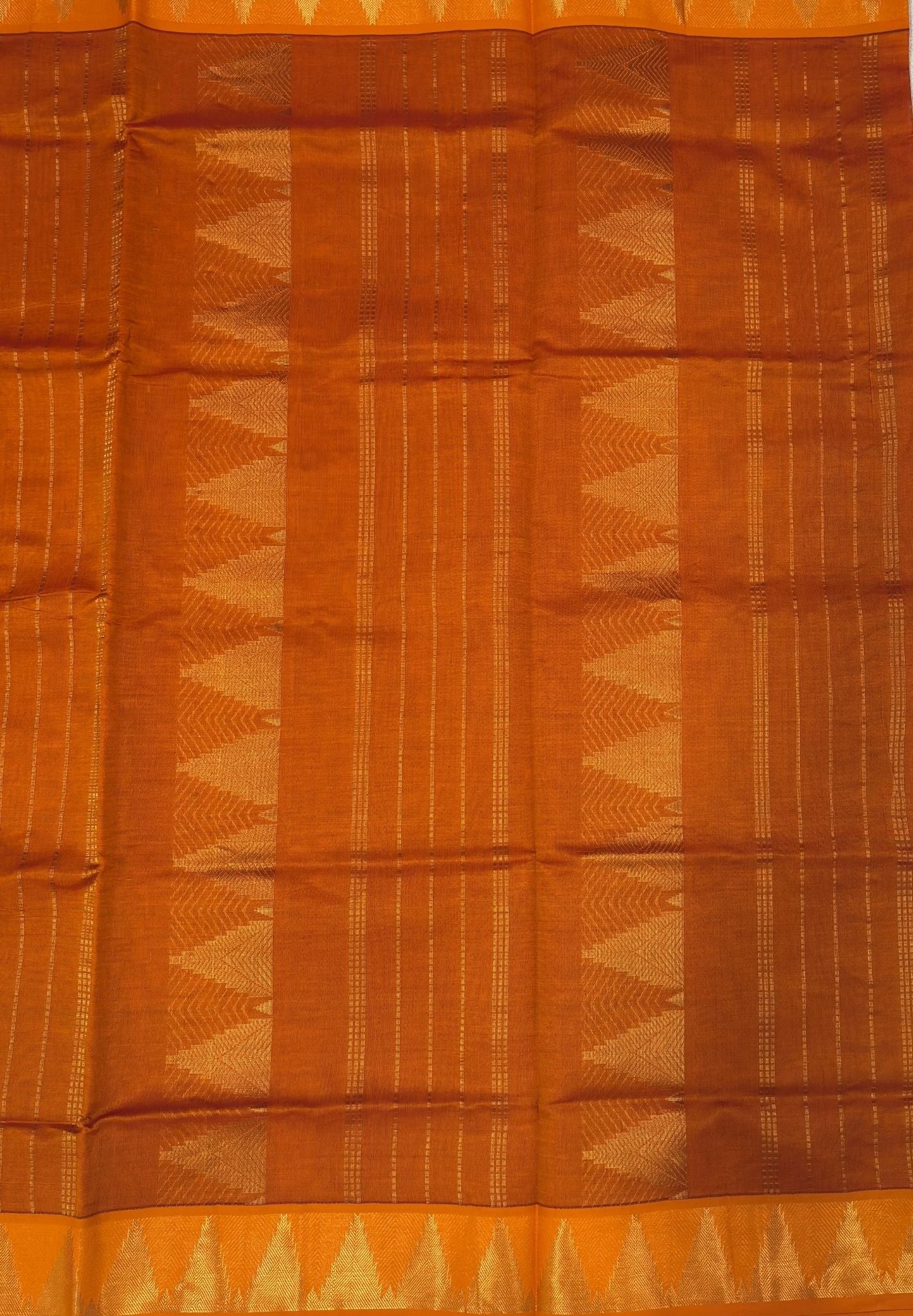 Silk Cotton Saree-Magenta with Contrast Temple Border