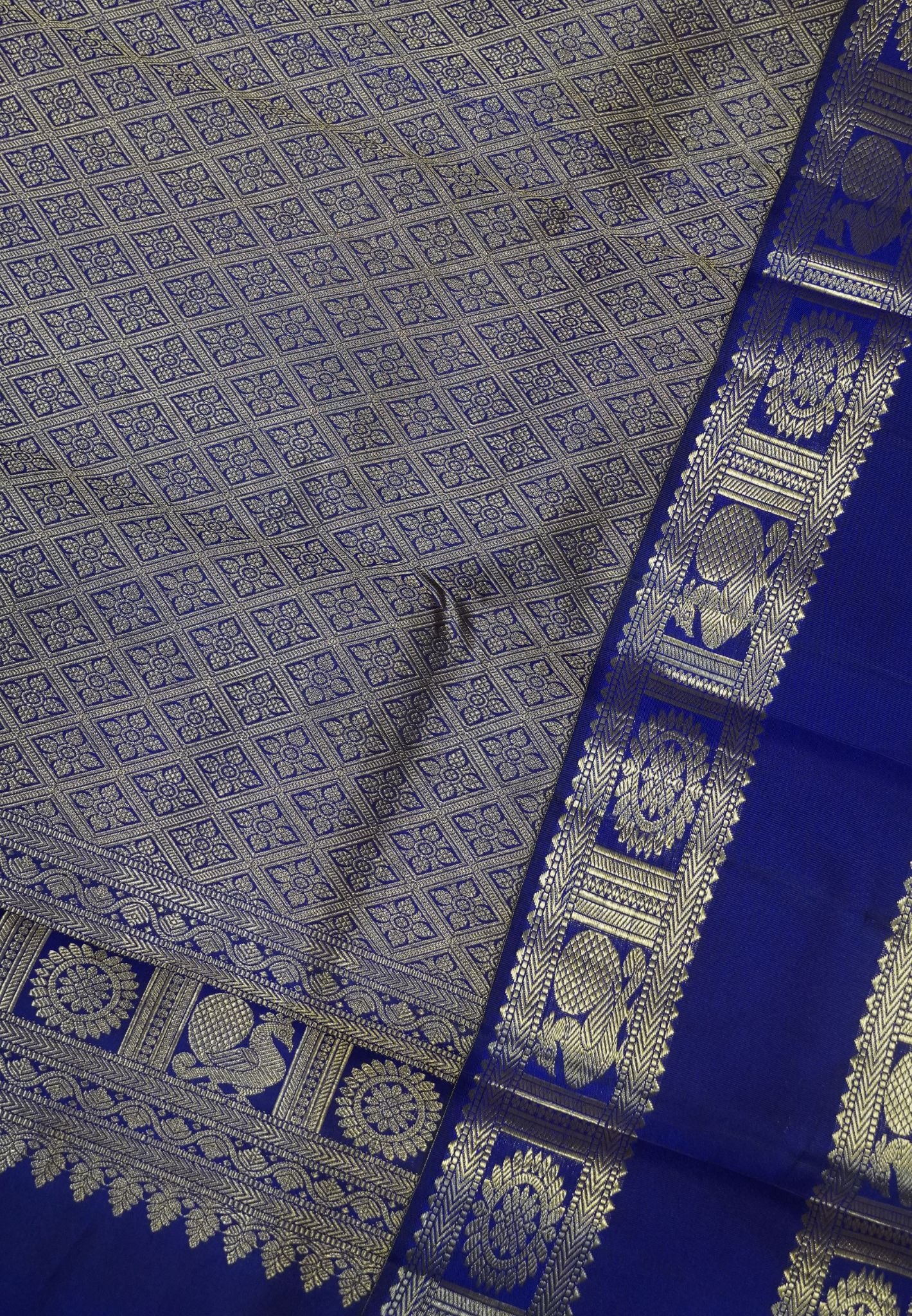 Pure Kanchipuram Silk Saree - Rani pink-Violet with Retapet Border