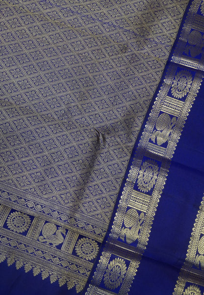 Pure Kanchipuram Silk Saree - Rani pink-Violet with Retapet Border