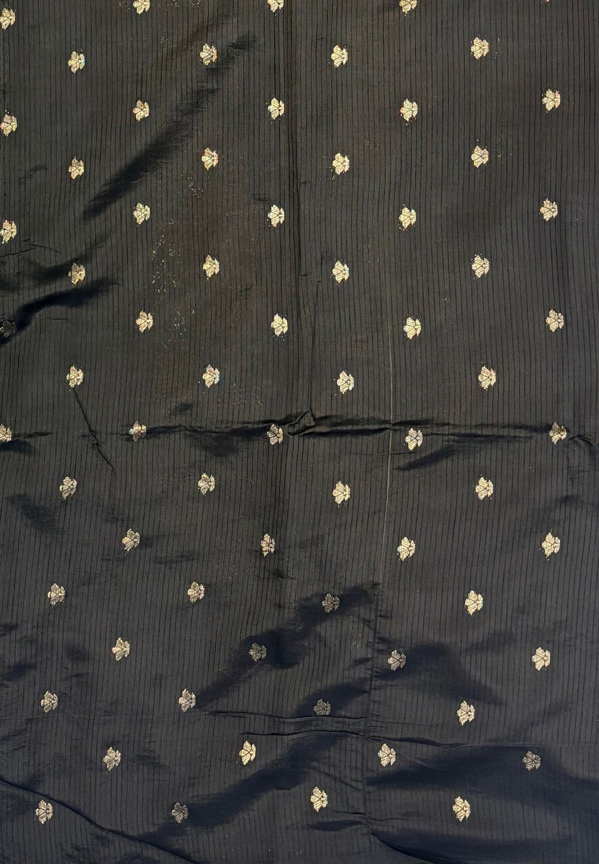 Mulberry Silk Saree-Sea Blue In Diamond Geometric Zari With Contarst Border