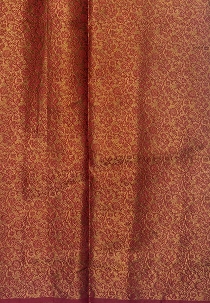 Bamboo Silk Saree-Grey-Maroon Retpet Border