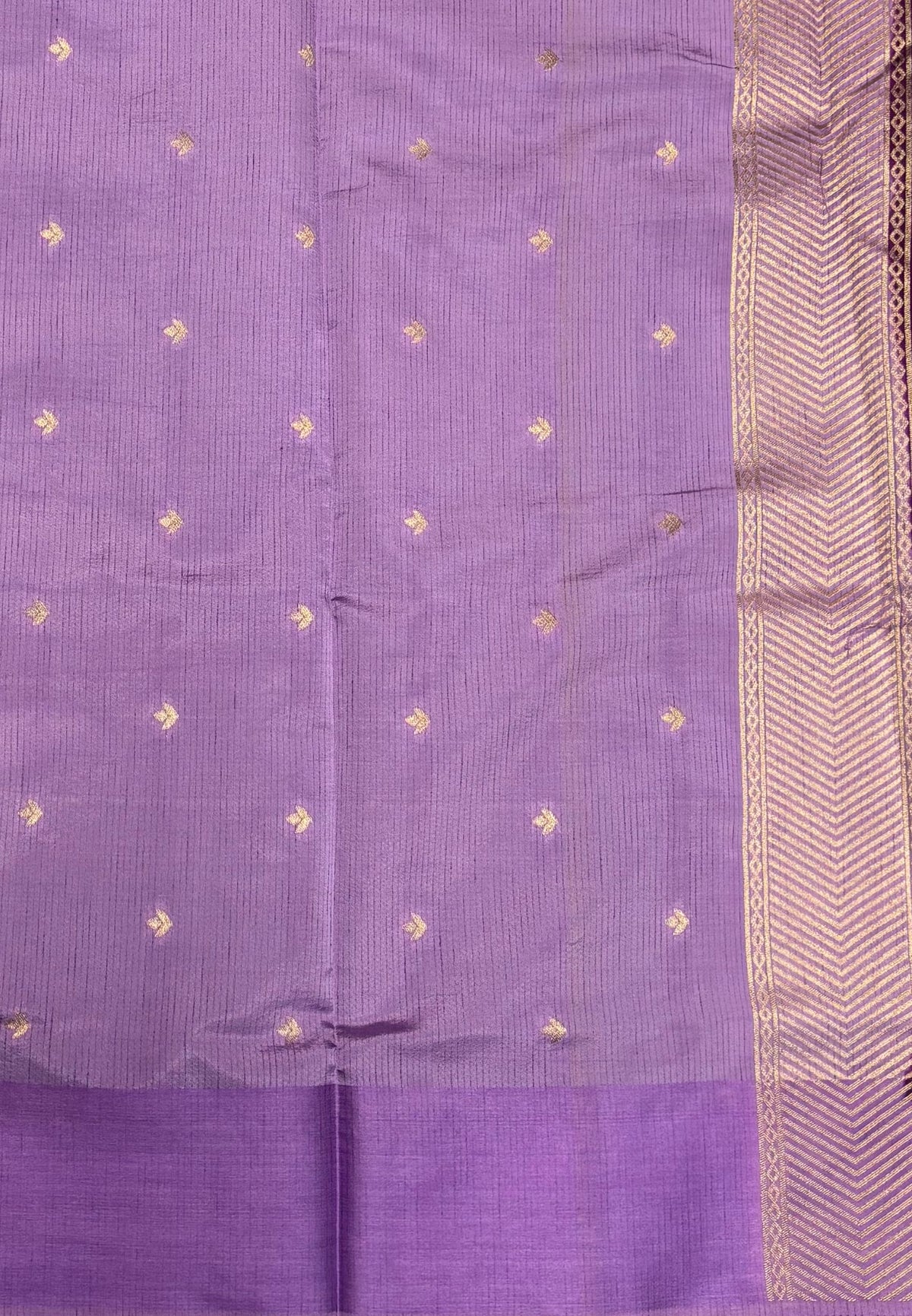 Mulberry Silk Saree-Tone of Purple with Deer Border