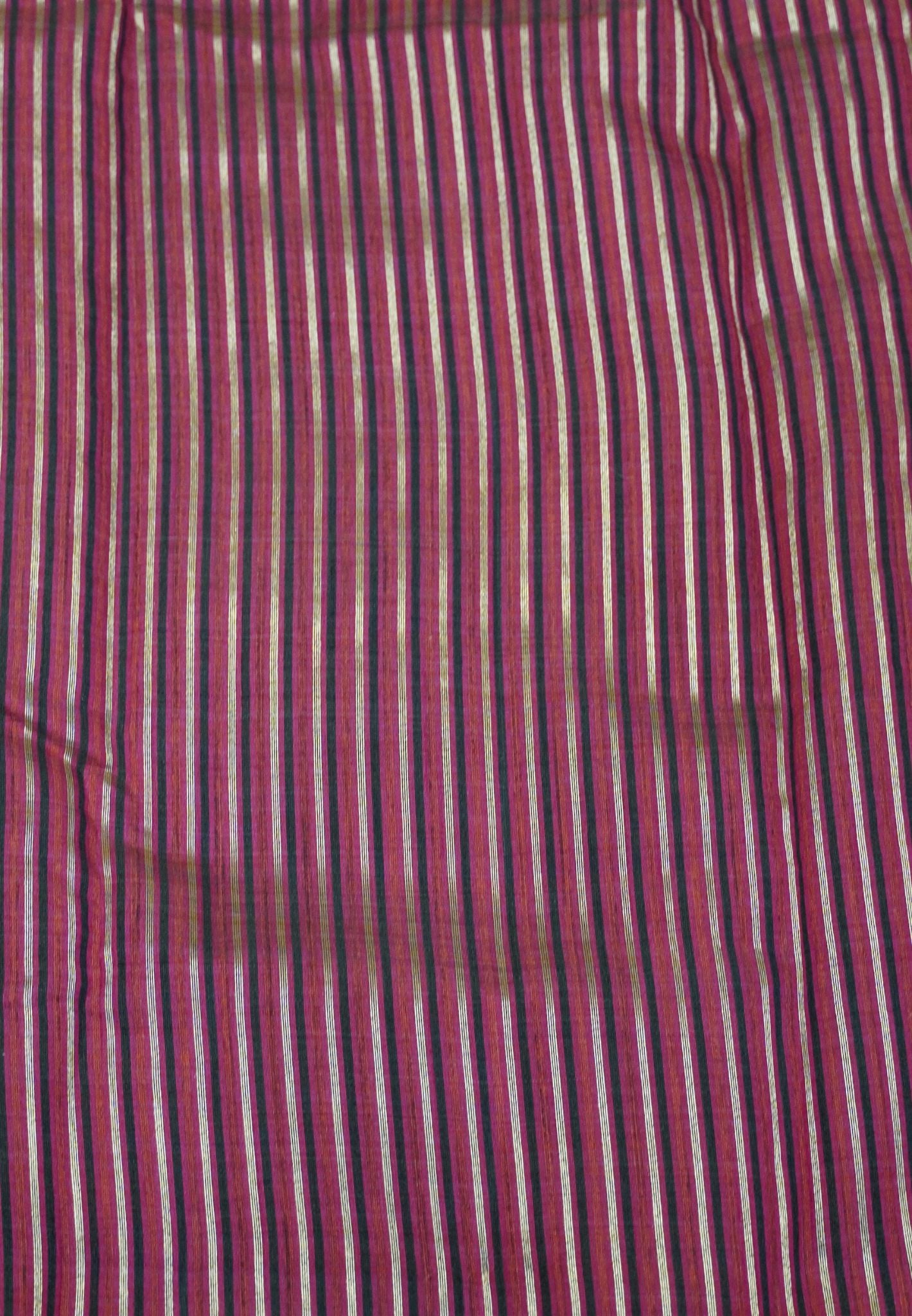 Semi Tussar Saree – Contemporary Temple Border Design – Rose