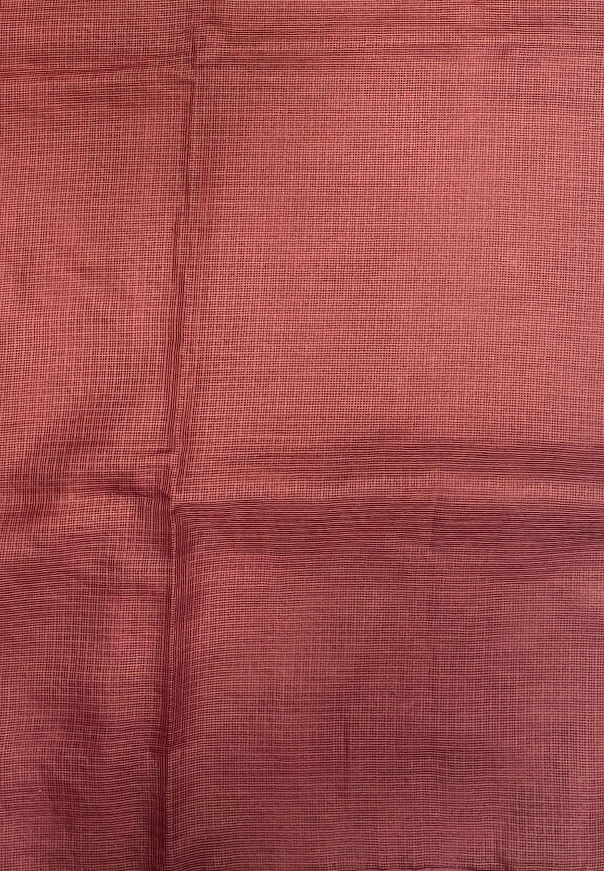 Kota Saree-Muted Maroon In Floral Jaali Lace Border