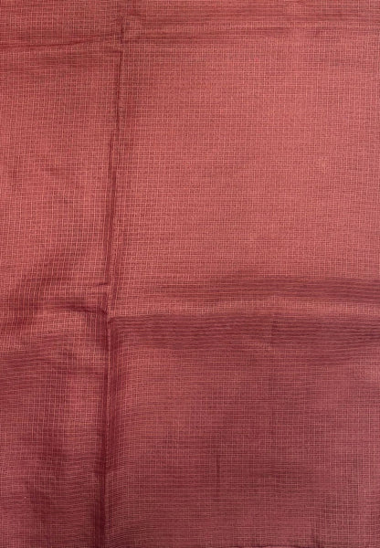 Kota Saree-Muted Maroon In Floral Jaali Lace Border