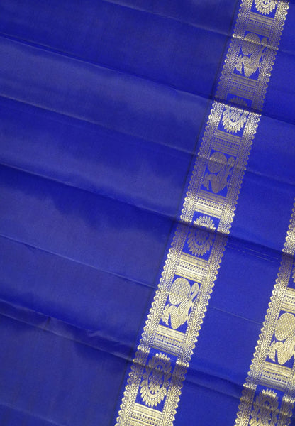 Pure Kanchipuram Silk Saree - Rani pink-Violet with Retapet Border
