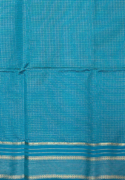 Mulberry Silk Saree-Maroon In Striped Zari With Contrast Border