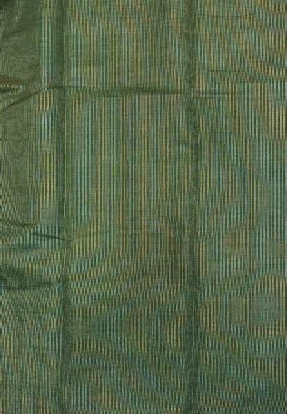 Semi Tussar Saree-Rani Pink in Traditional Floral Zari Stripe with Contrast Border