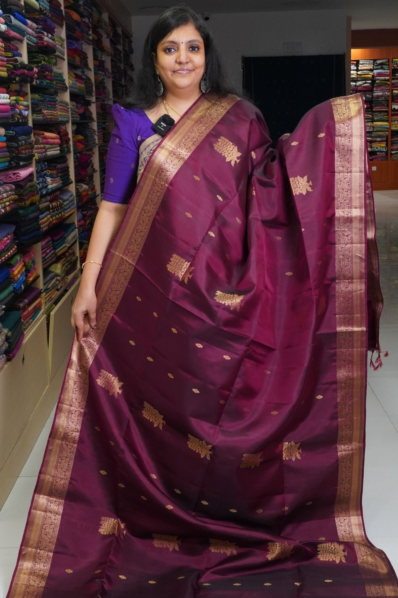Pure Soft Silk Saree- Maroon