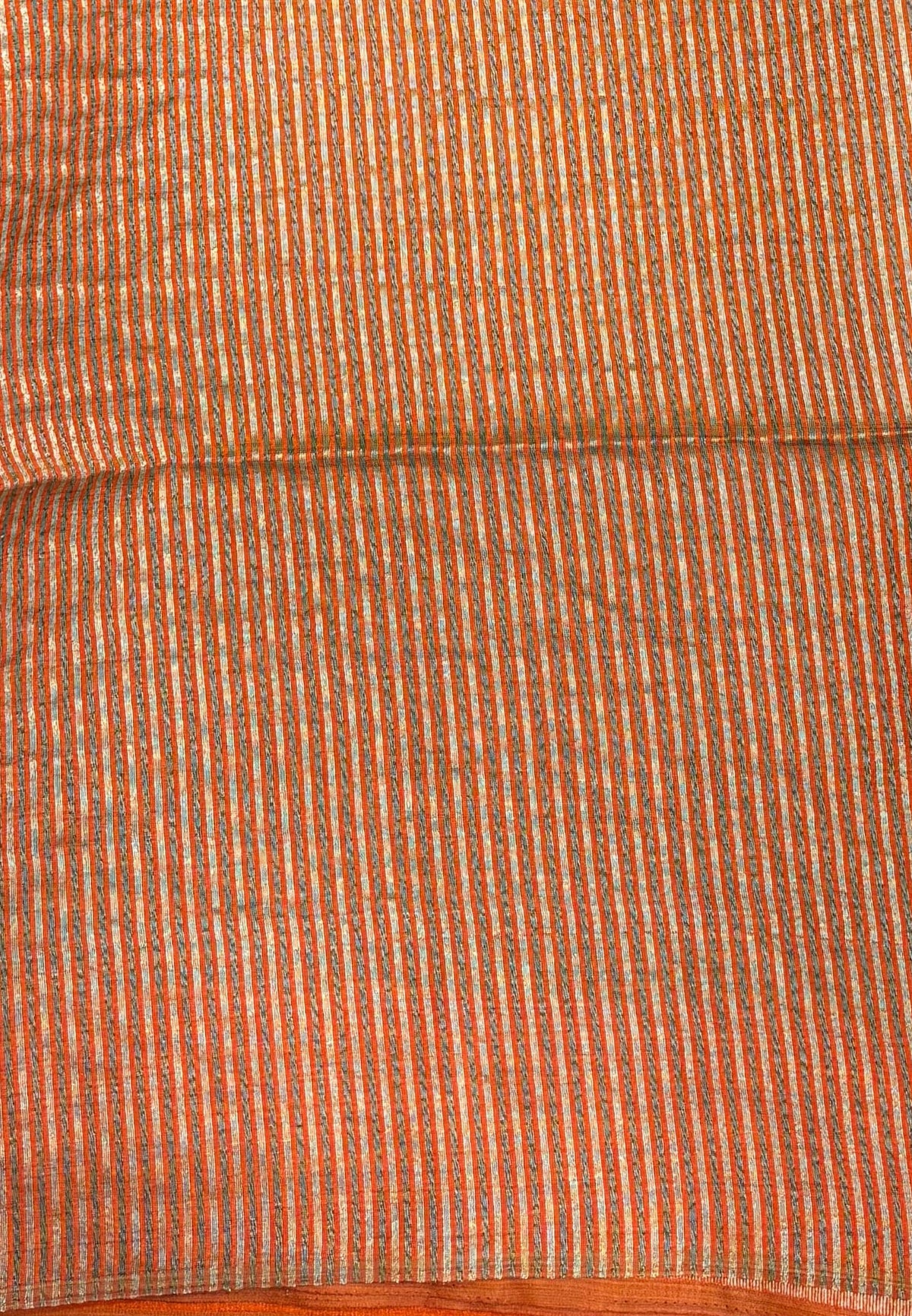Semi Tussar Saree-Green in Tower Pattern Border