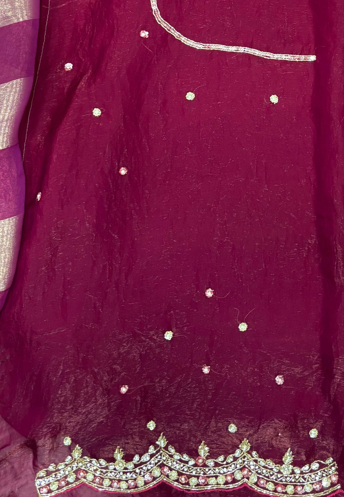 Designer Saree-Wine