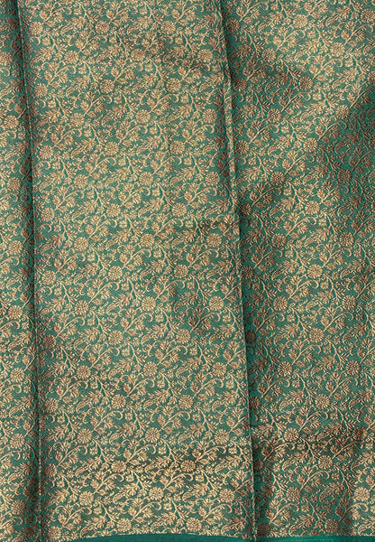 Bamboo Tussar Saree-Green In Palum Pazhamum Border