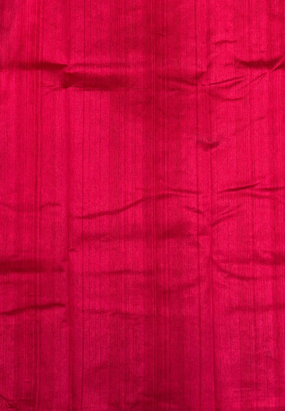 Tussar Saree-Redish Pink In Twin Tower Border