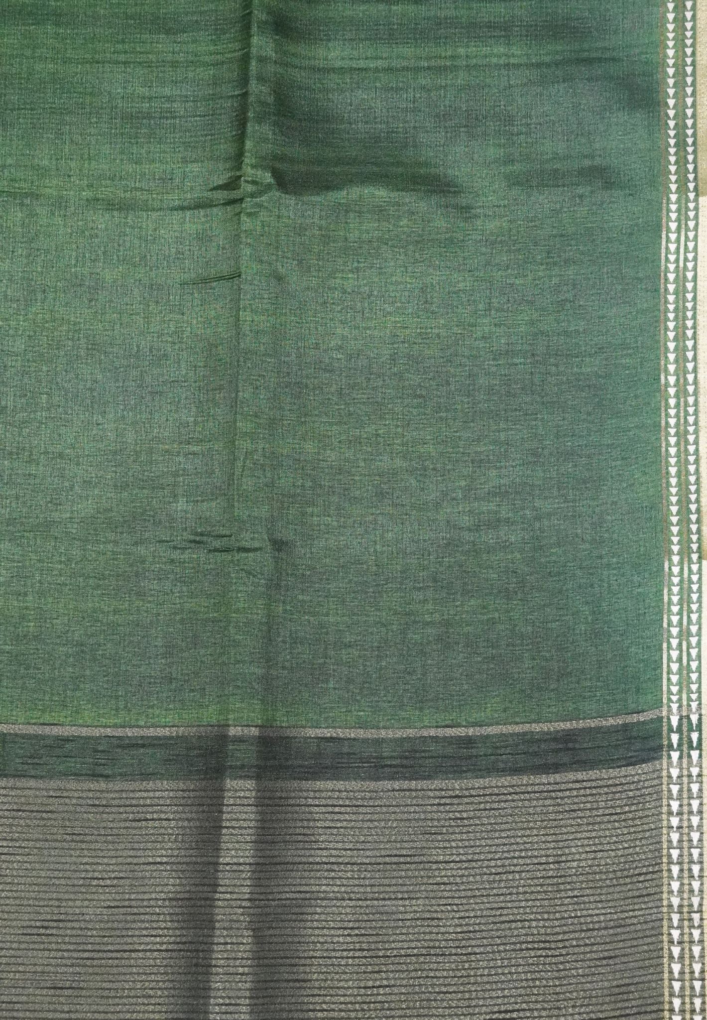 Mulberry Silk Saree- Mini Tower Border Green