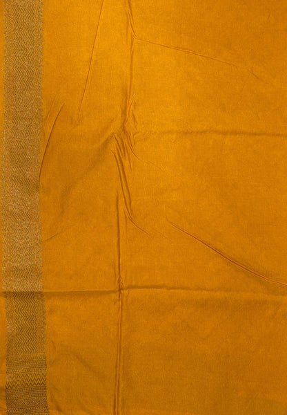 Banarasi Saree-Mustard Yellow In Zigzag Zari Border