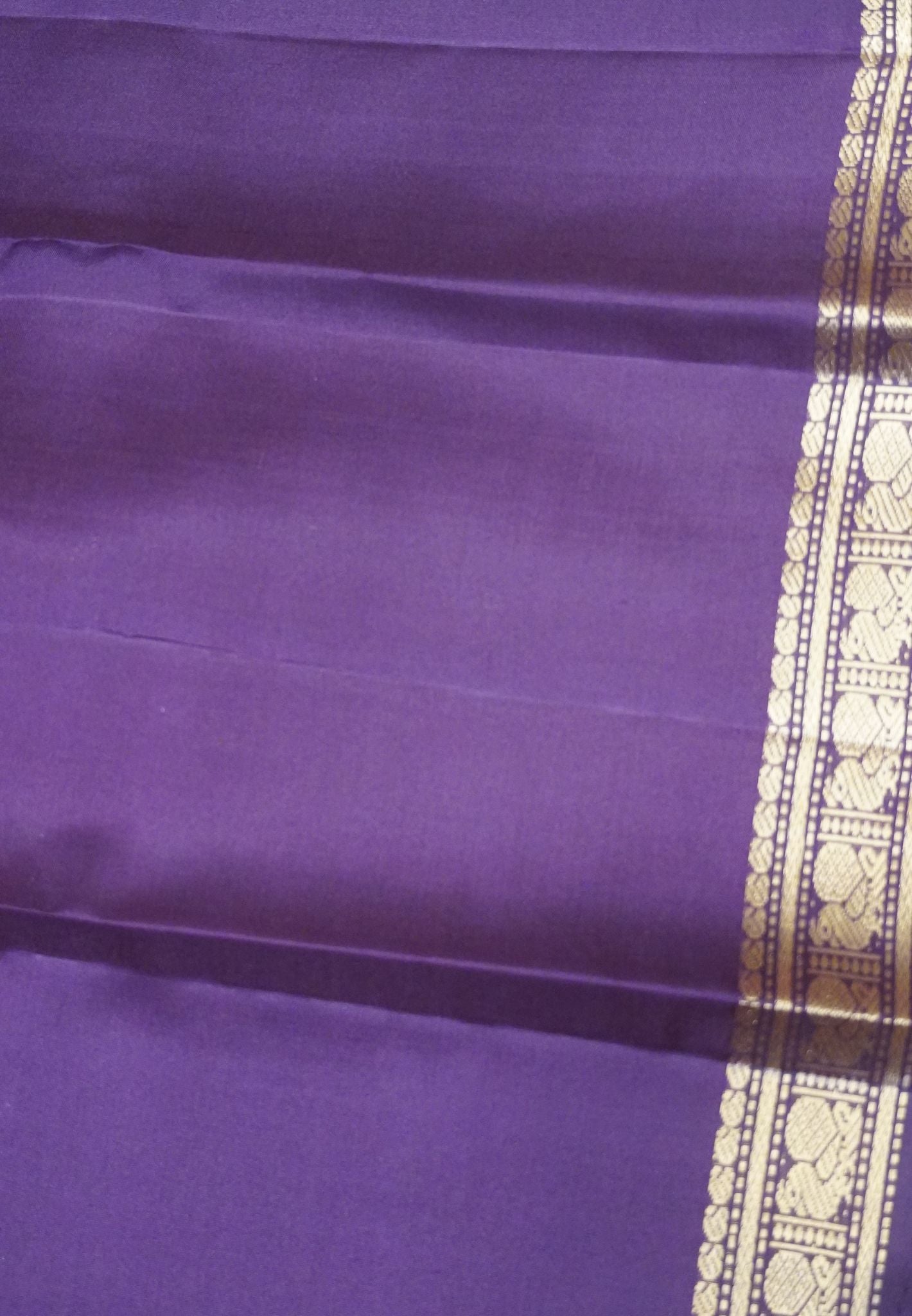 Pure Kanchipuram Silk Saree - Rust Orange with Small Border