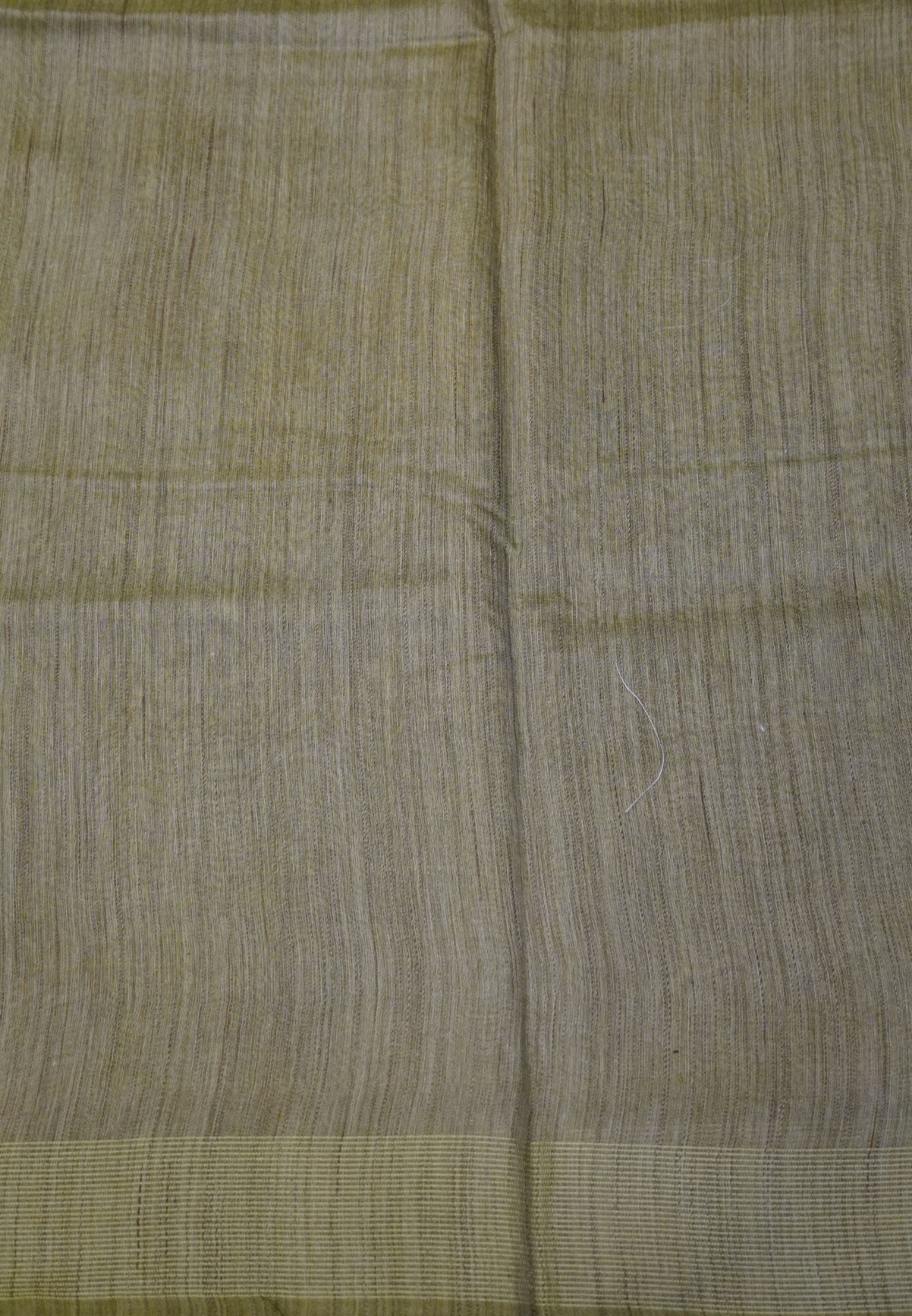 Kota Tussar Saree-Elachi Green Embroidery