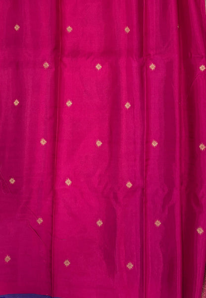 Art Mysore Silk Saree-Sandal with Rajagopuram Zari Border