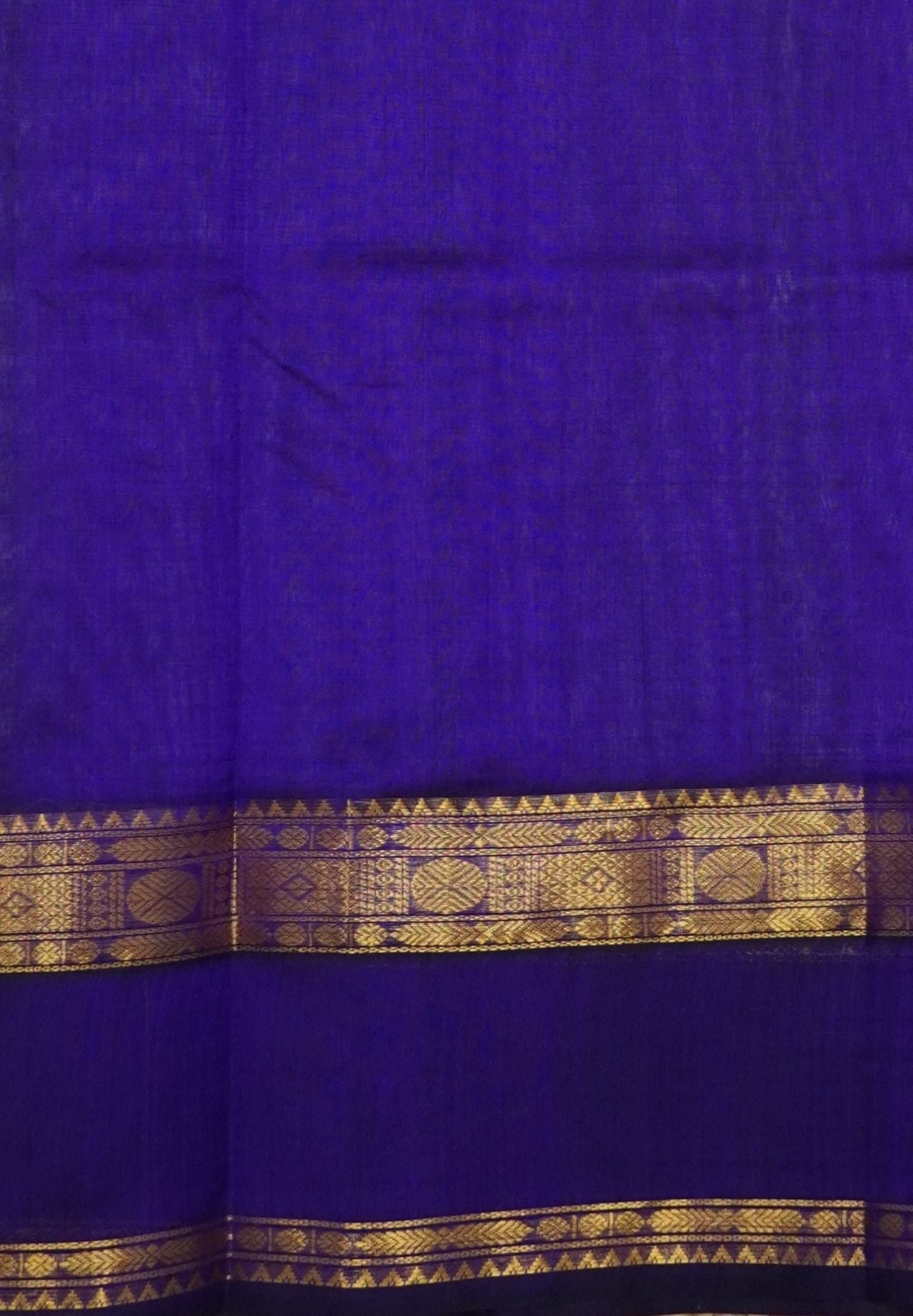 Pure Silk Cotton Saree – Elachi Green in Zari Checks with Contrast Border