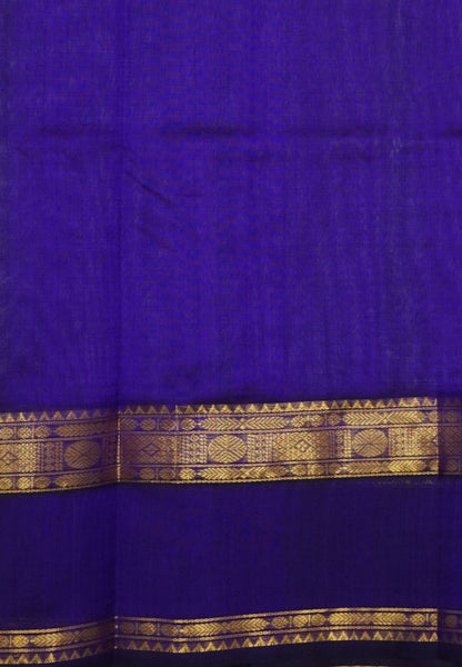 Pure Silk Cotton Saree – Elachi Green in Zari Checks with Contrast Border