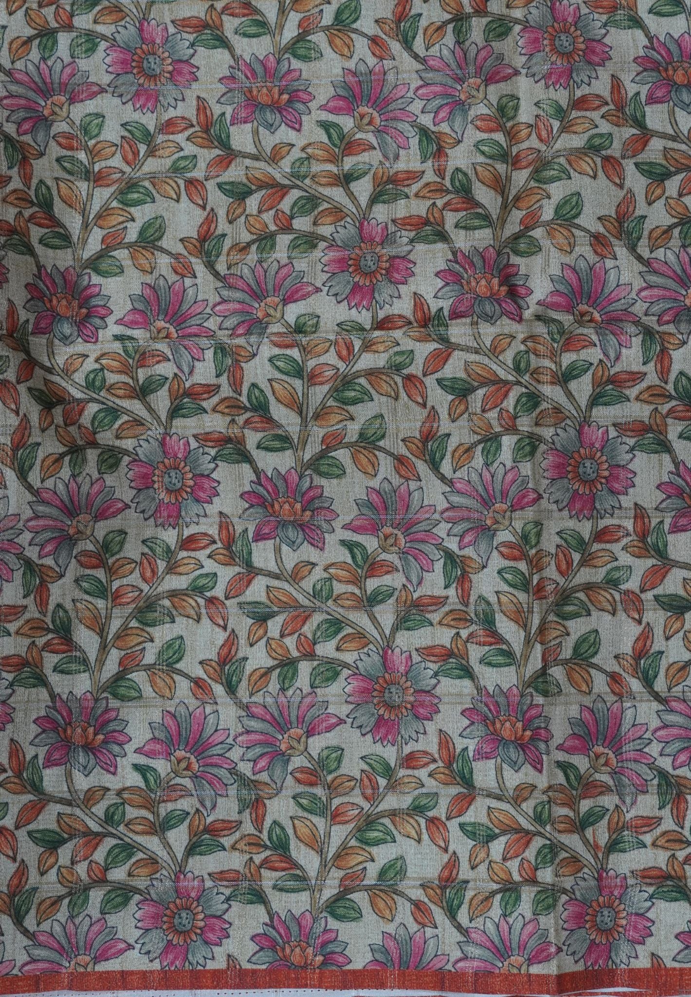Semi Tussar Saree-Honey